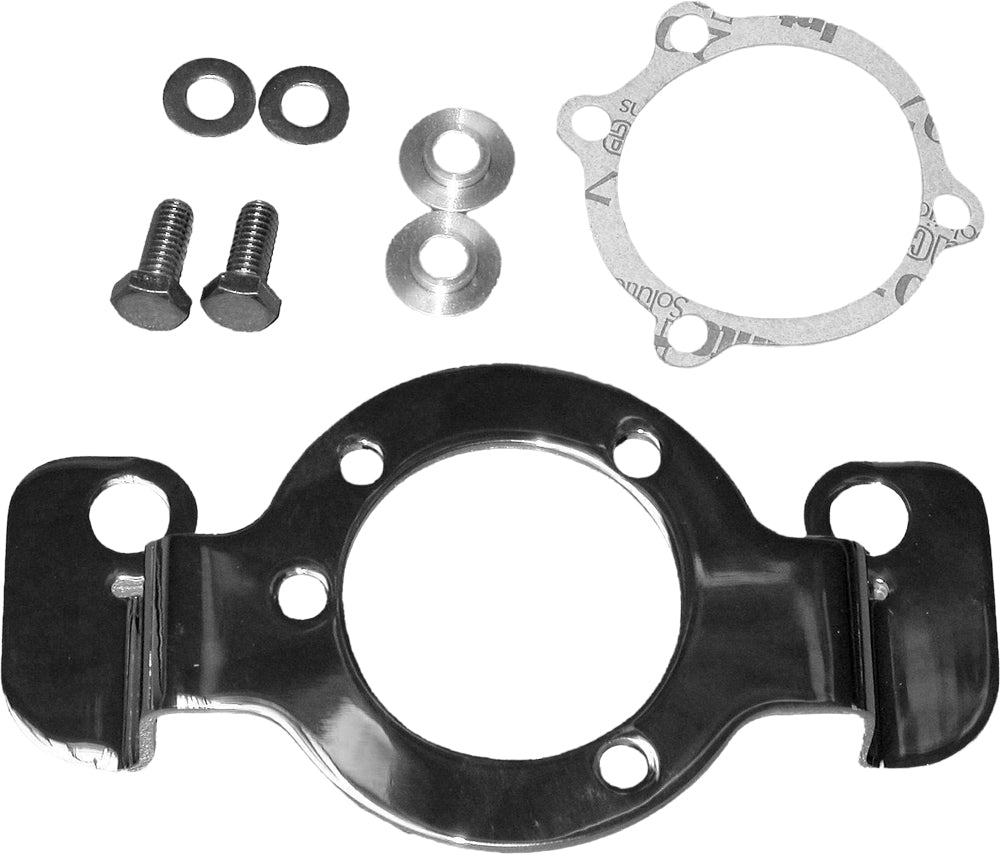 HARDDRIVE Carb Support Bracket for Harley Davidson V-Twin Models - Chrome Finish, Part 120041