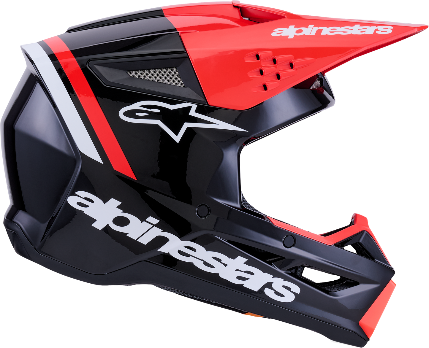 Alpinestars SM3 Radium Off-Road Helmet - Gloss Black/Red Fluo/White, X-Large