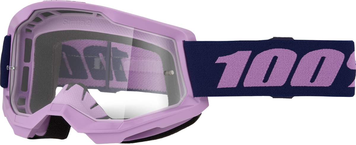 100-Percent Strata 2 Goggle with Purple Frame and Clear Lens