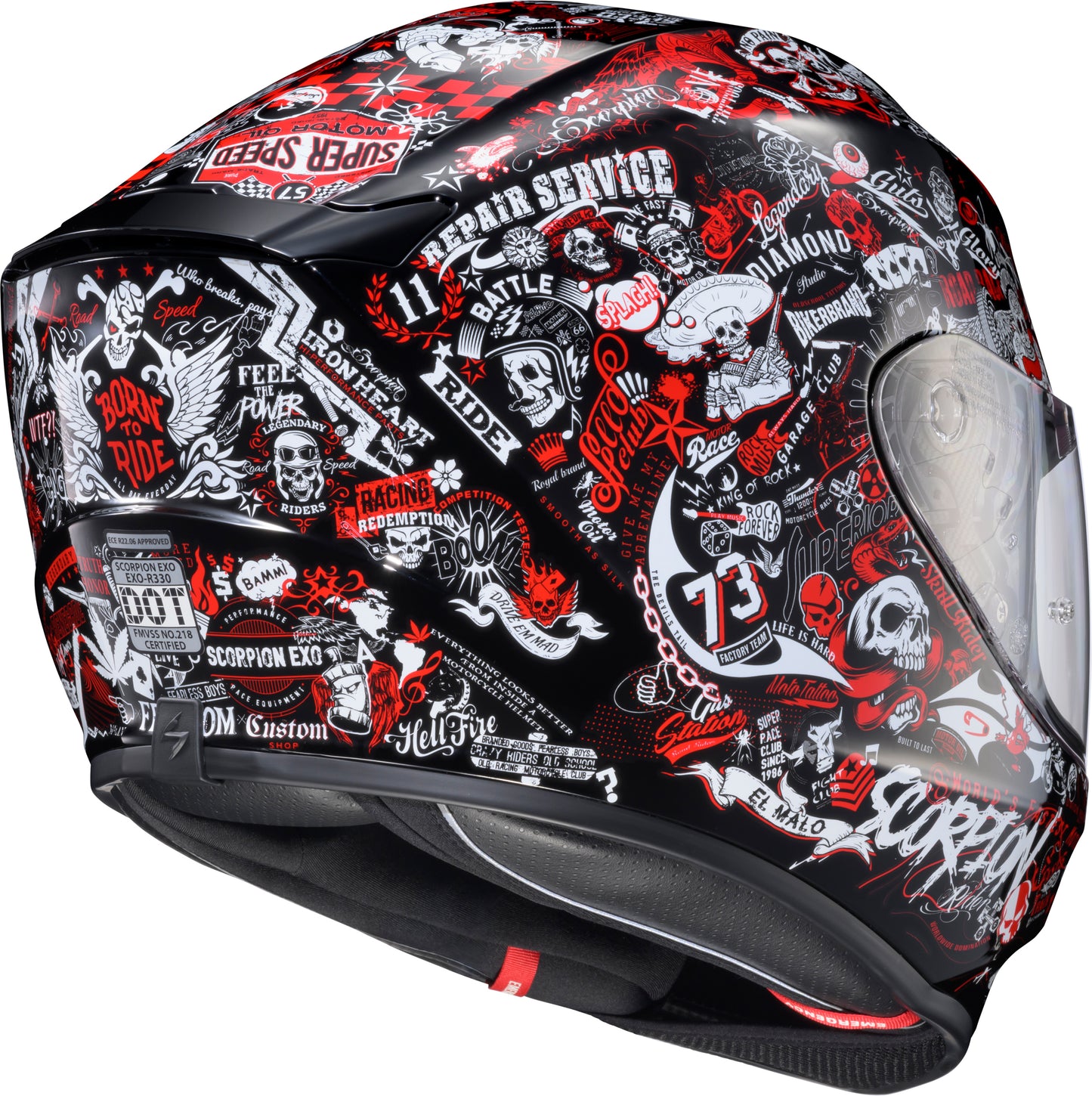 Scorpion EXO R330 Full Face Helmet in Red, Small – Street Motorcycle Safety and Comfort