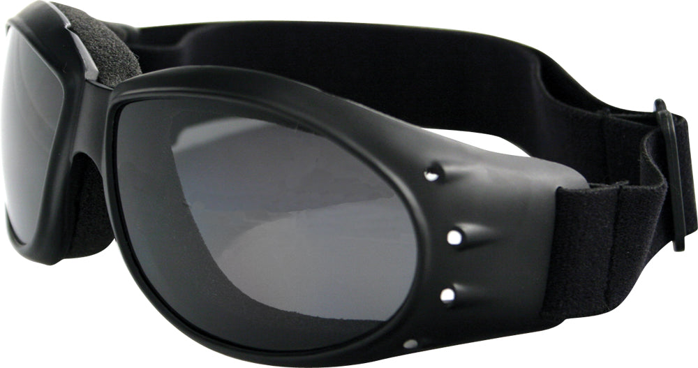 Bobster Cruiser Sunglasses Black with Smoke Lens - Stylish Eye Protection for Active Outdoor Activities