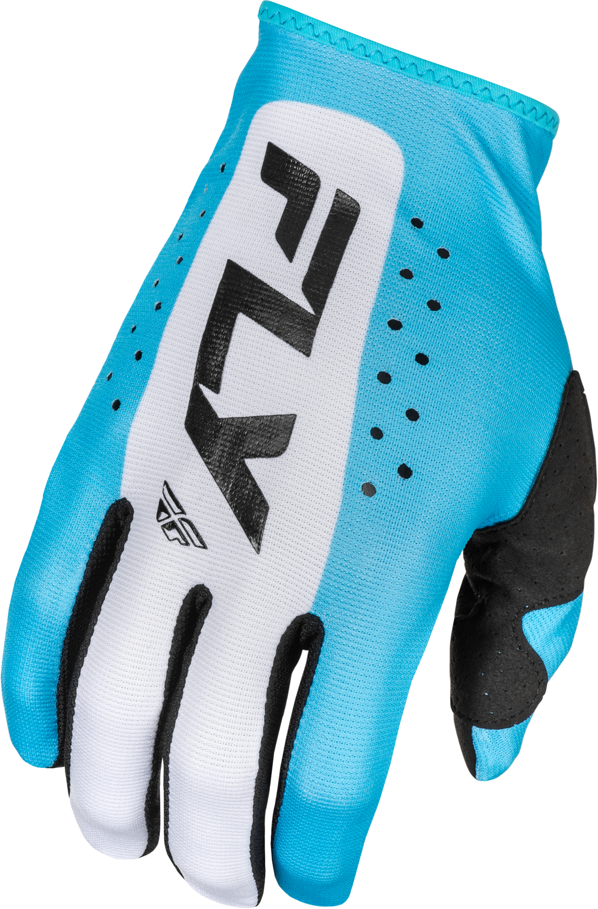 Fly Racing Lite Gloves Blue/White/Black X-Small – Offroad MX Gloves with Touch Screen Compatibility