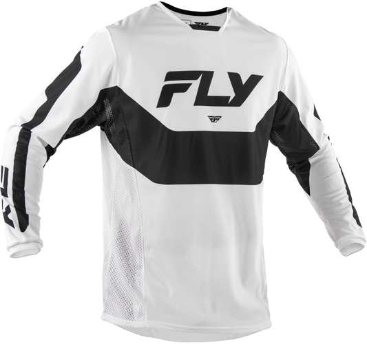 Fly Racing Kinetic Mesh Jersey White/Black X-Large – Offroad Performance Shirt