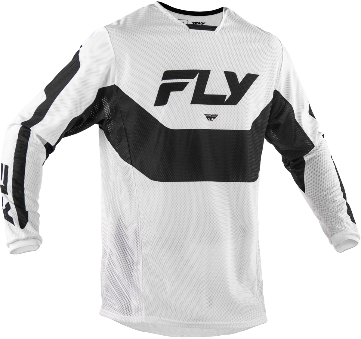 Fly Racing Kinetic Mesh Jersey White/Black Large for Offroad Riding