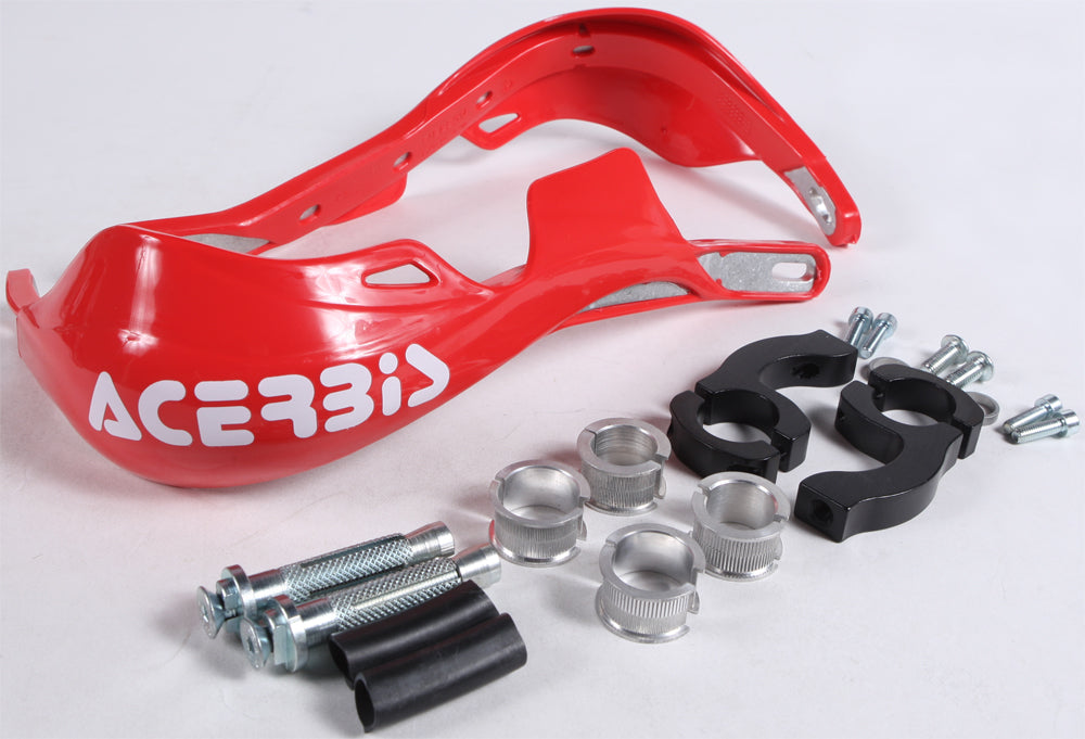 Acerbis Rally Pro Handguards Red - Durable Aluminum Offroad Handguards with Universal Mounting Hardware