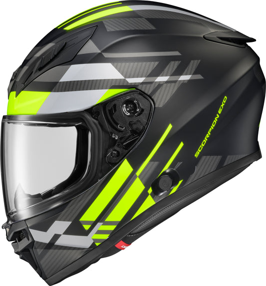 SCORPION EXO Exo R430 Full Face Helmet Paradox Hi-Vis Yellow, Medium