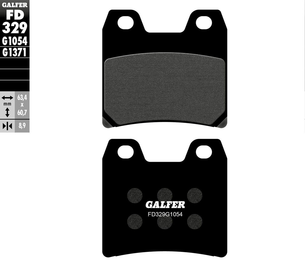 Galfer USA Brake Pads Semi Metallic FD329G1054 for Yamaha FZS1000 FZ1 (2001-2005)