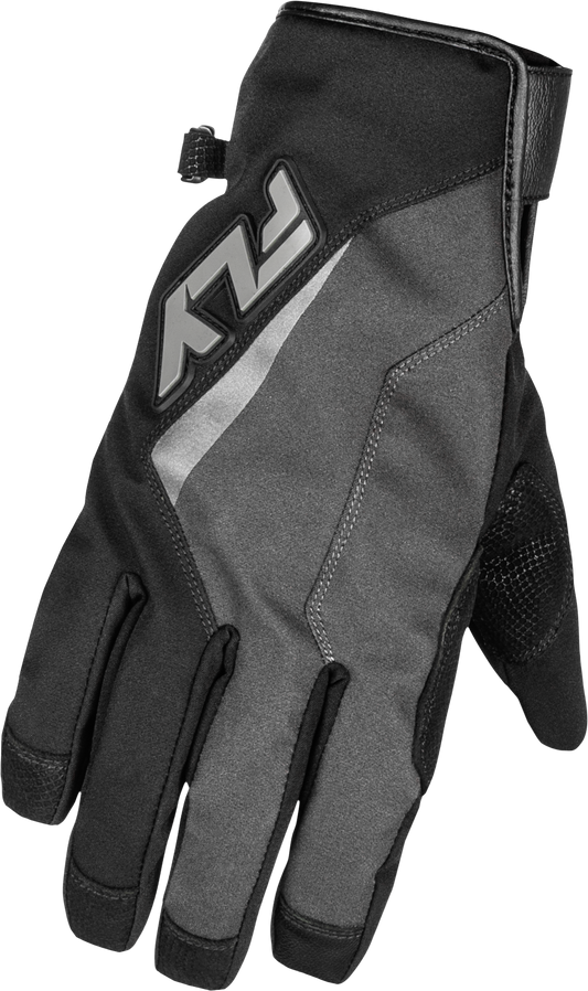 Fly Racing TITLE Midweight Snow Gloves with 3M Thinsulate and LED Heat Control - Grey/Black, Medium
