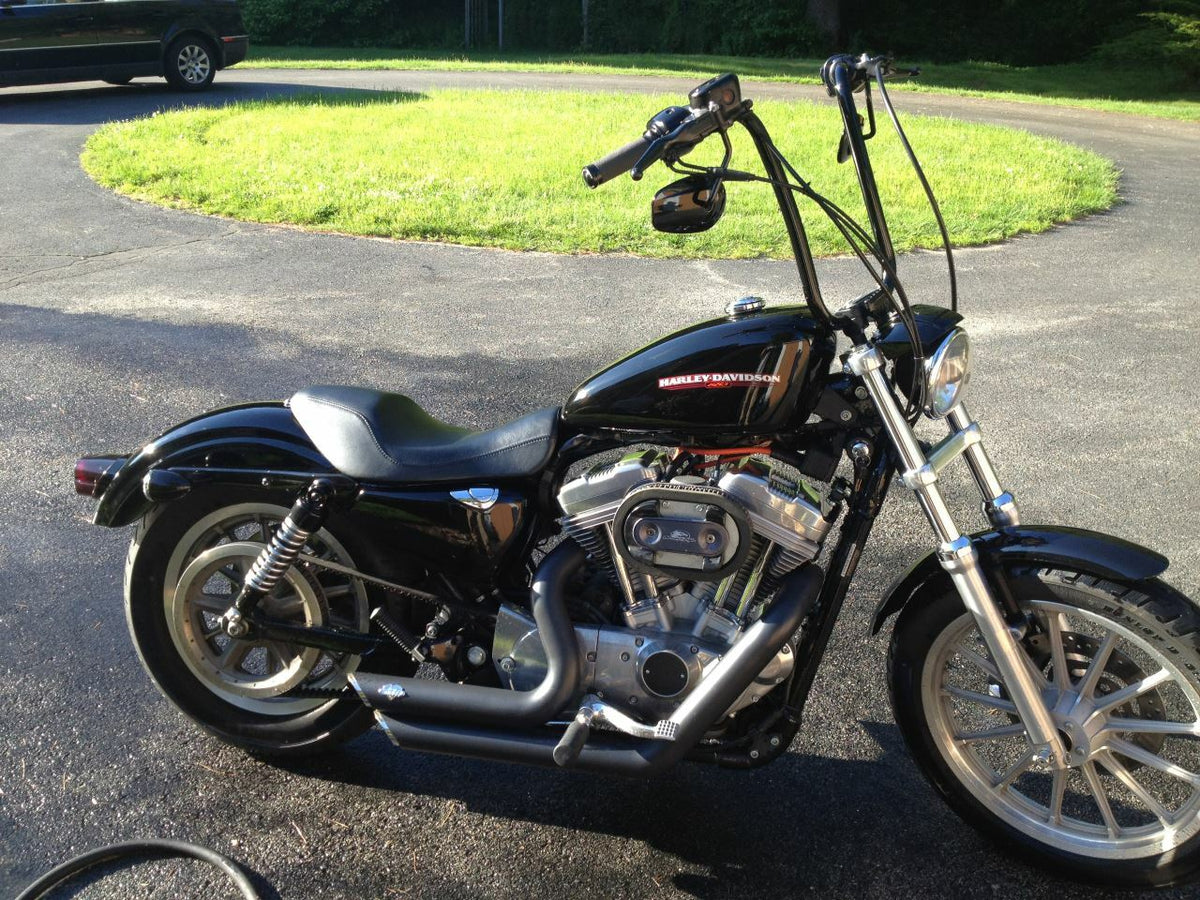 BURLY BRAND Narrow 16" Apehangers 1 inch Black for Harley Davidson