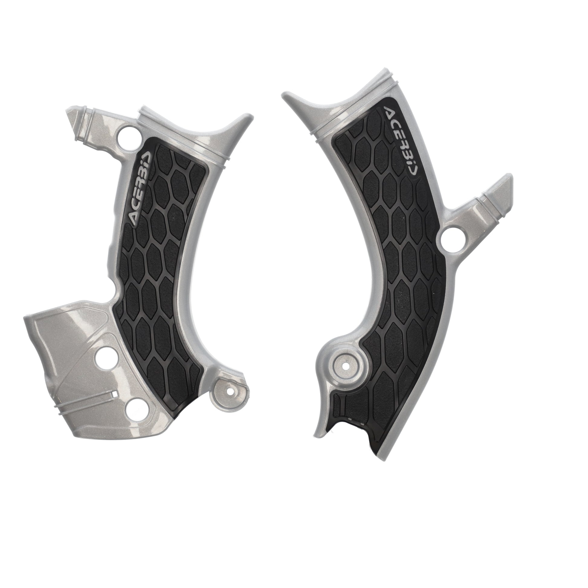ACERBIS X Grip Frame Guard for Yamaha YZ450F and YZ250F - Silver/Black