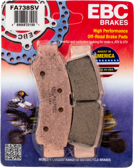 EBC Fa738SV Severe Duty SV Series Brake Pads for Kawasaki KRX 1000 ATV/UTV