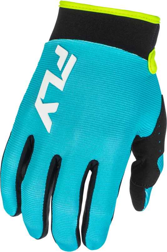 Fly Racing Youth F-16 Offroad MX Gloves - Aqua/Black/White, Youth 3X-Small