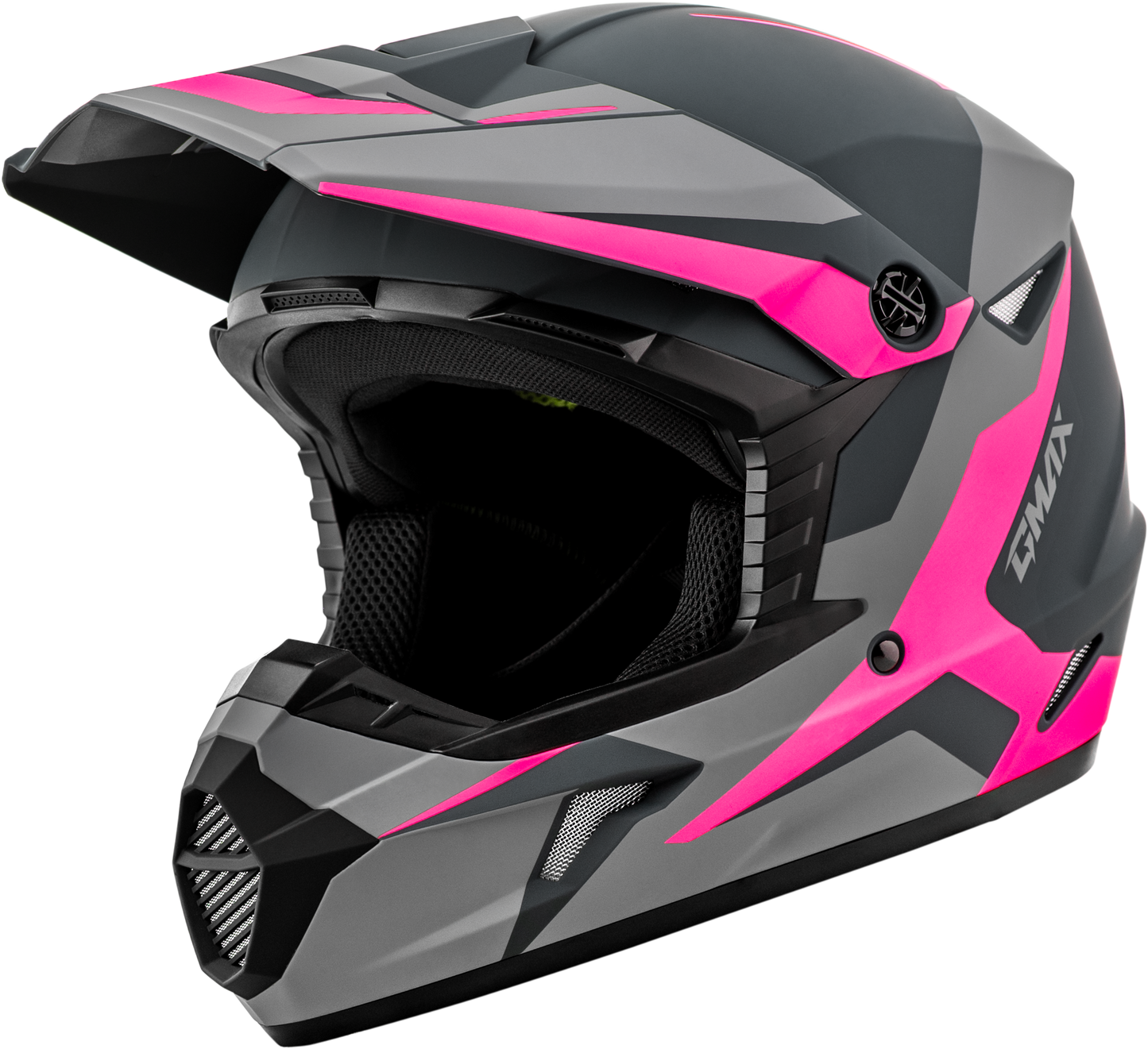 GMAX MX-46Y Cyclus Youth Off-Road Helmet in Grey and Pink