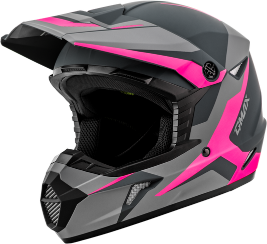 GMAX MX-46Y Cyclus Youth Off-Road Helmet in Grey and Pink