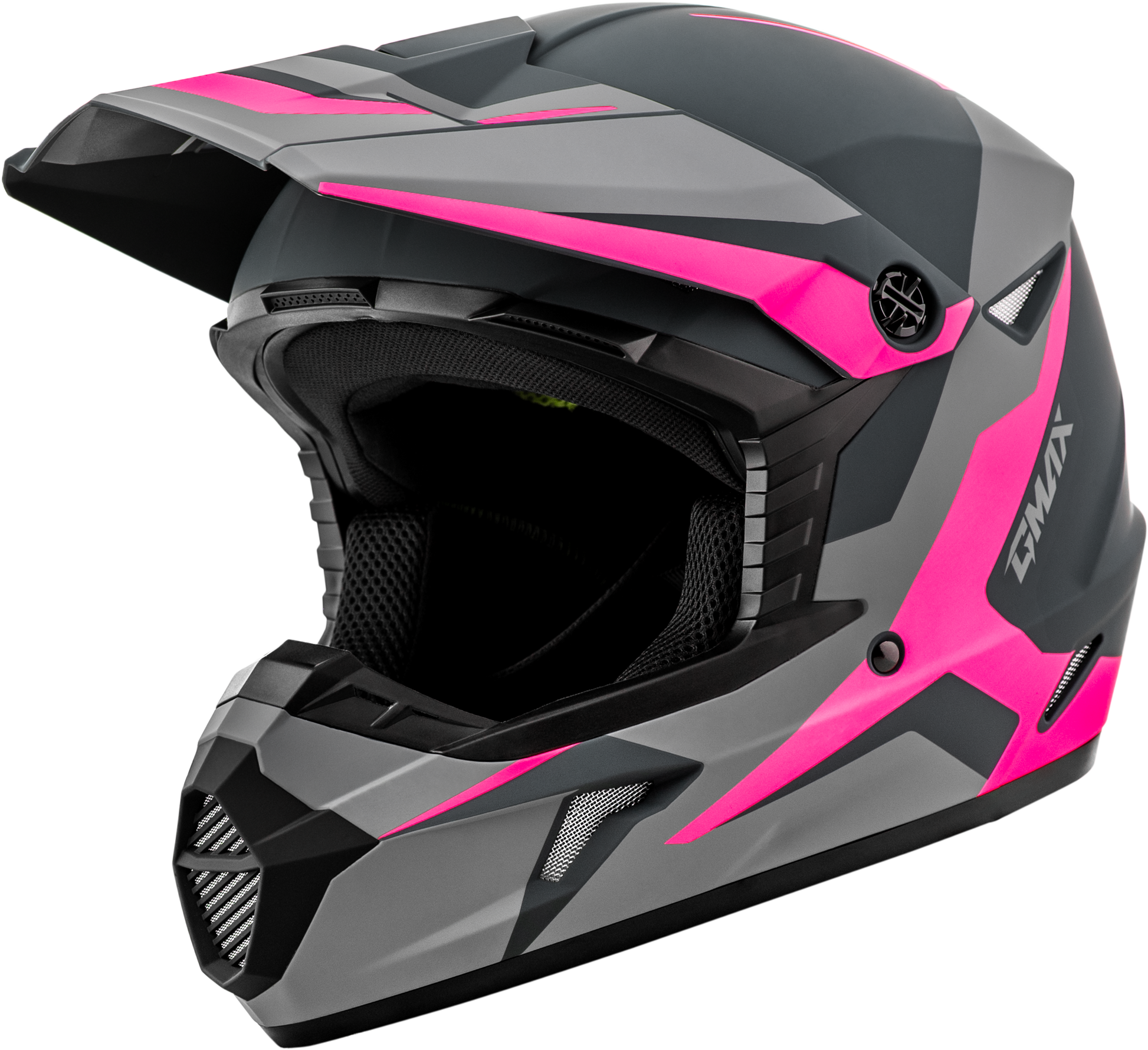 GMAX MX-46 Cyclus Off-Road Helmet for Adults, X-Small, Grey/Pink