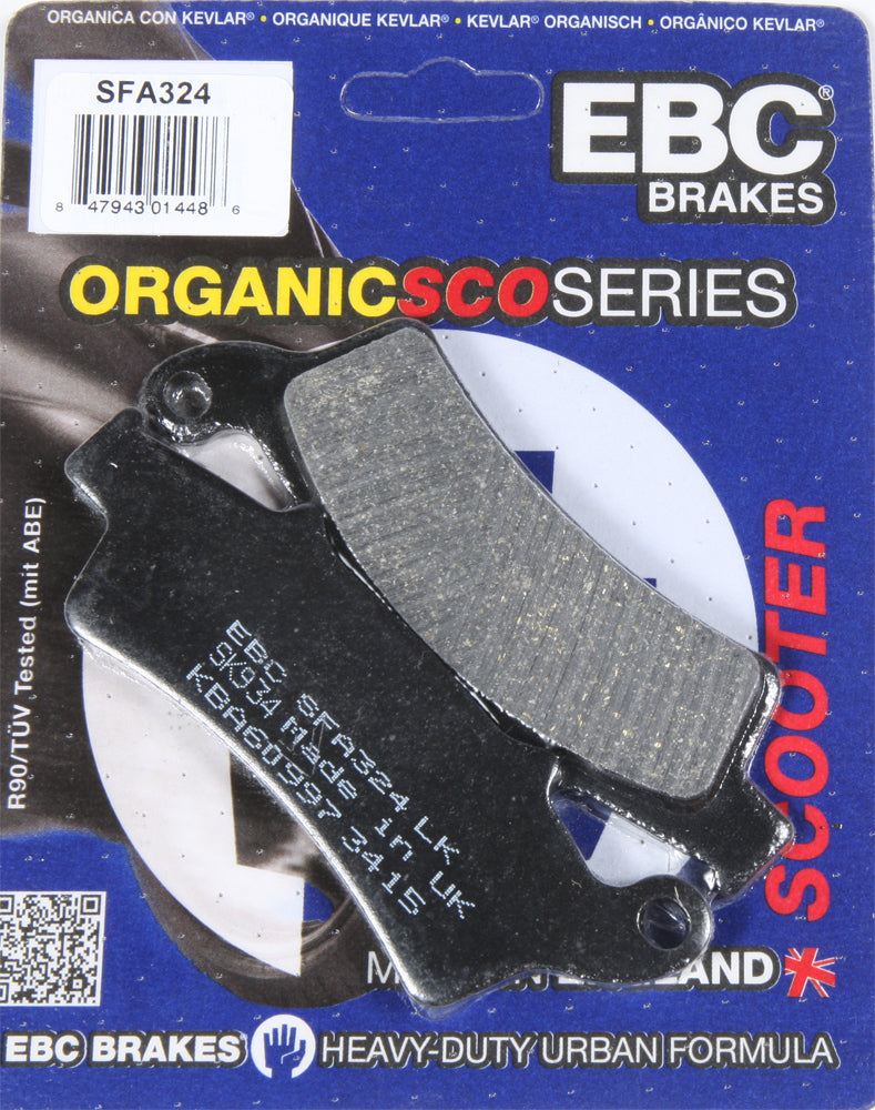 EBC Brakes SFA324 Organic Brake Pads for Aprilia Scarabeo 200 Scooter