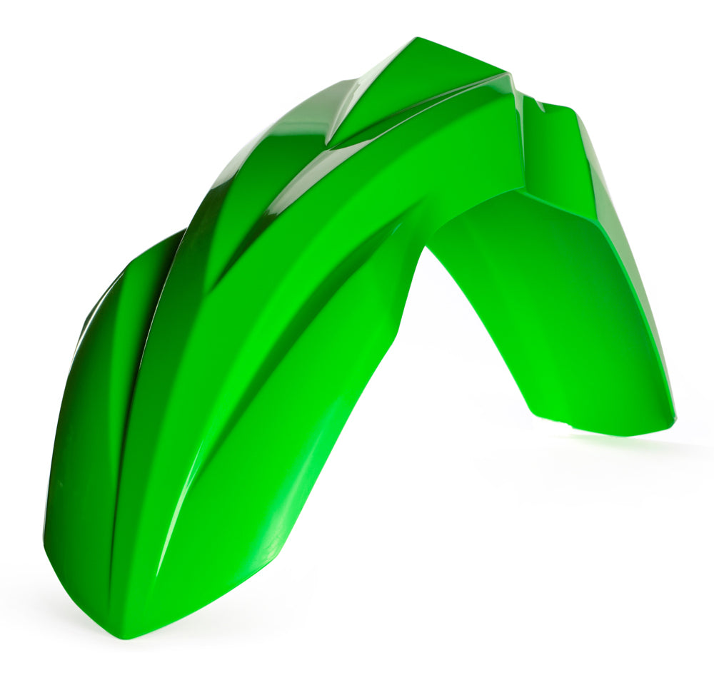 ACERBIS Front Fender for Kawasaki KX250F & KX450F – Fluorescent Green Offroad Body Accessory