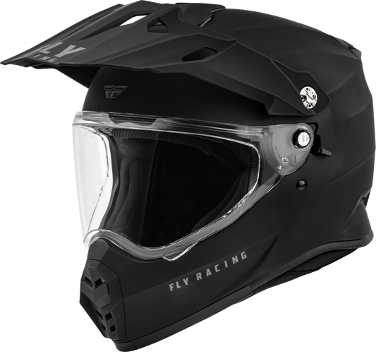 Fly Racing Trekker Solid 2X-Large Matte Black Full-Face Helmet