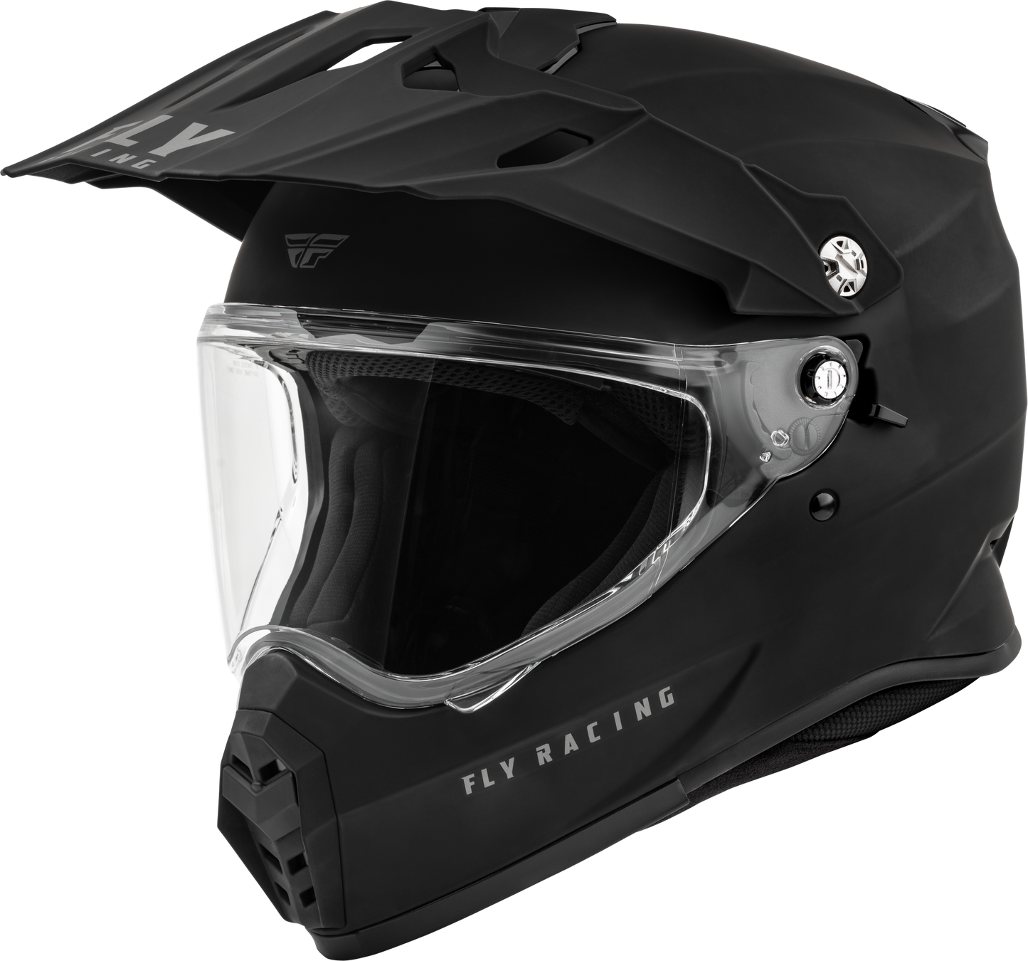 Fly Racing Trekker Solid Helmet Matte Black Large - Full-Face Street Motorcycle Helmet with Anti-Fog Shield