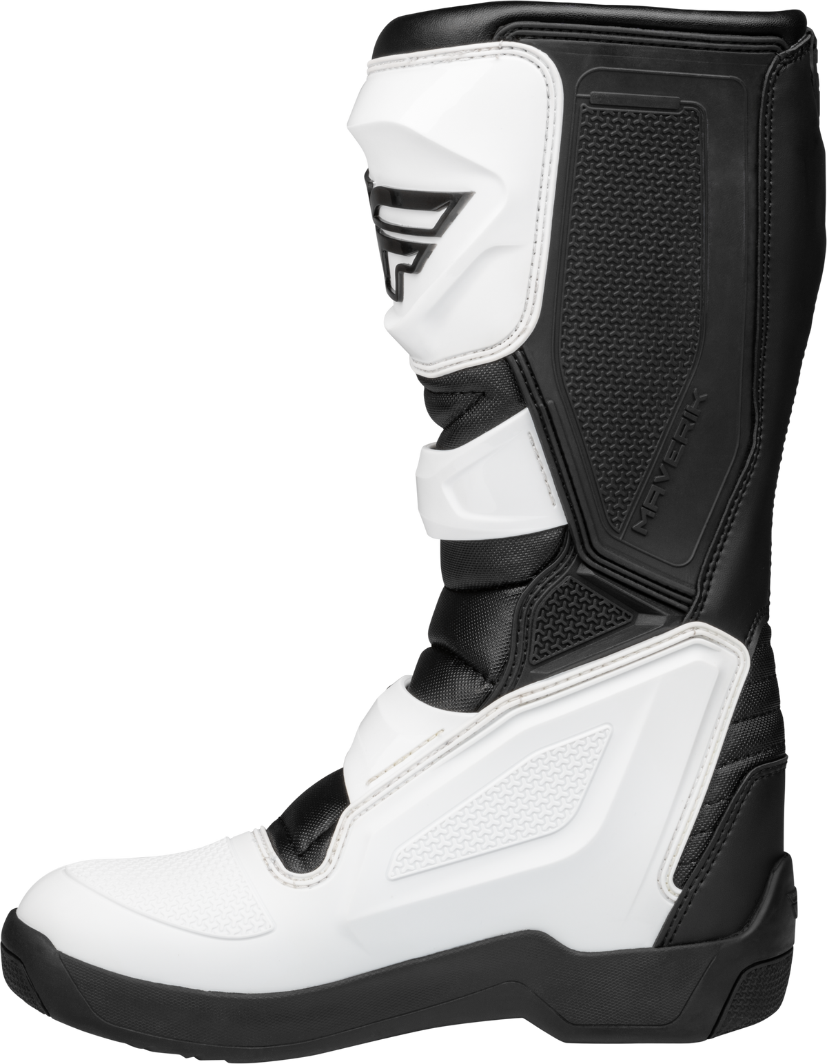 Fly Racing Maverik LT Offroad Boots White/Black US 10 – Durable and Supportive Offroad Footwear