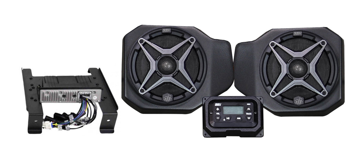 SSV Works Plug & Play 2 Speaker Kit for Polaris Ranger - Easy Installation