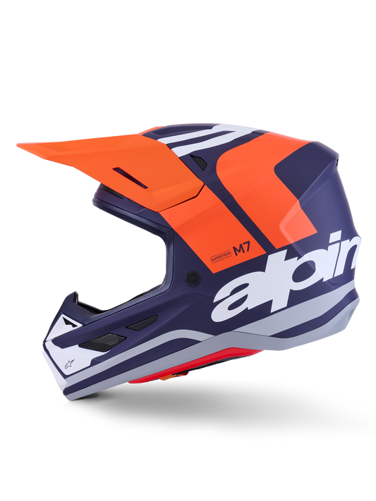 Alpinestars SM7 Core Helmet Medium Orange/Blue Matte Off-Road helmet