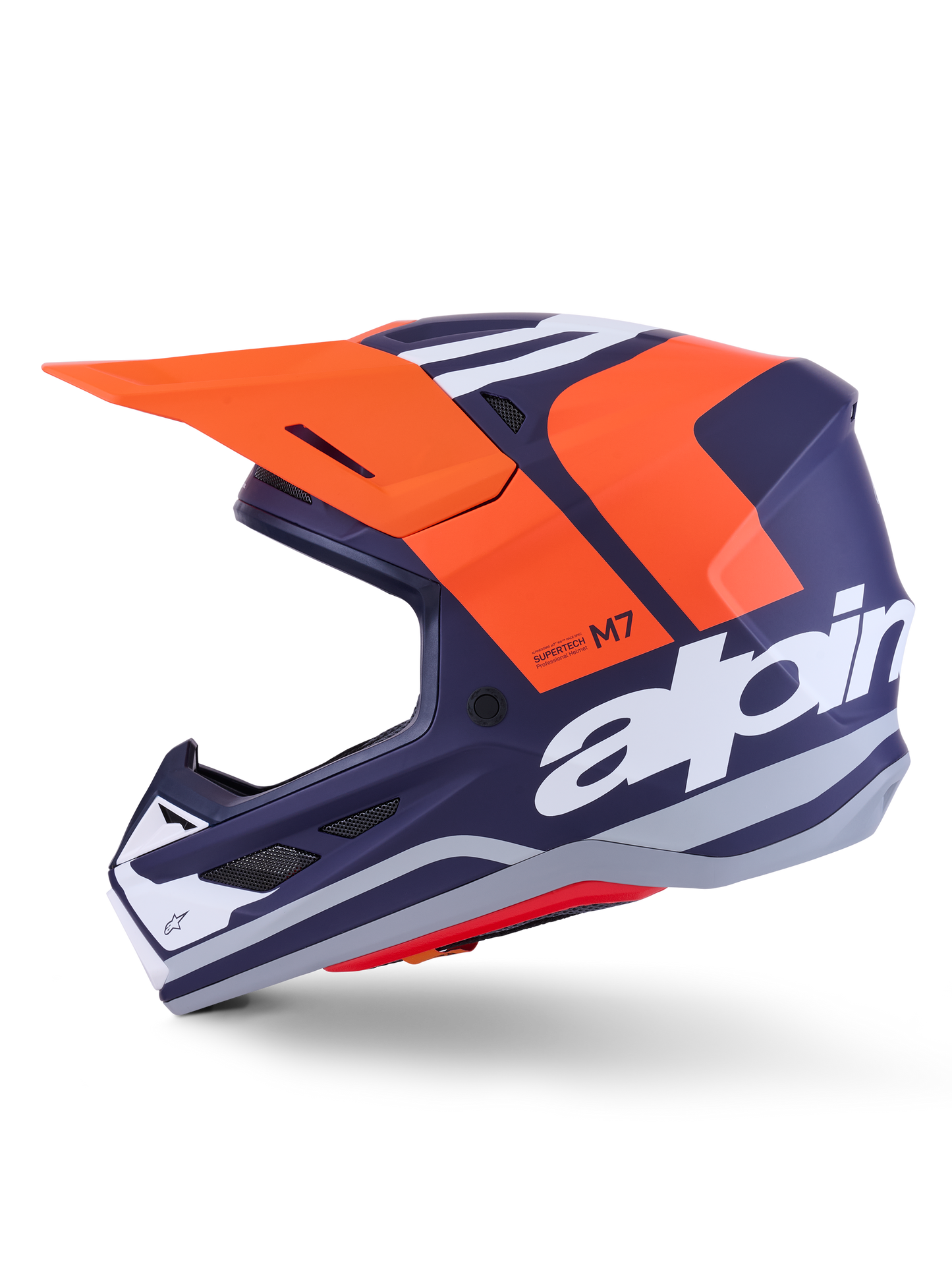 AlpineStars SM7 Core Helmet Off-Road Small Orange/Blue Matte
