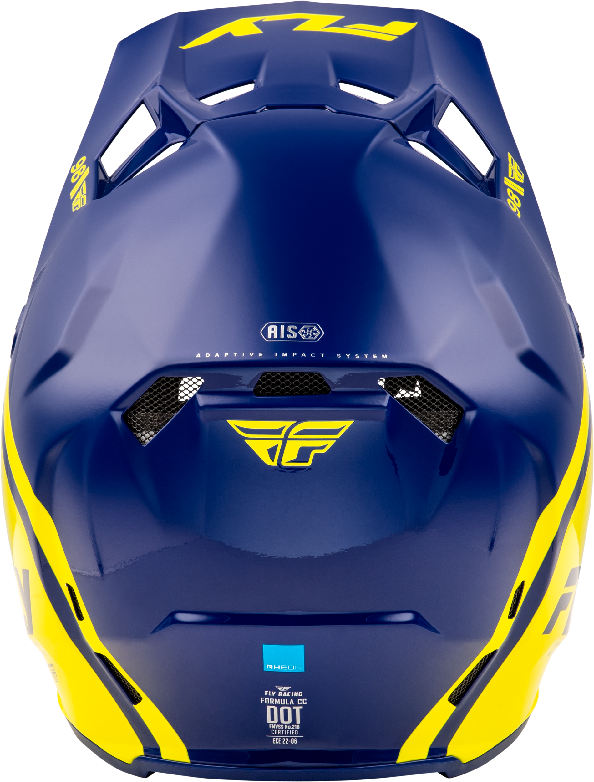 Fly Racing Formula CC Objective Helmet Navy/Yellow X-Small – Offroad Full-Face with Advanced Impact Protection