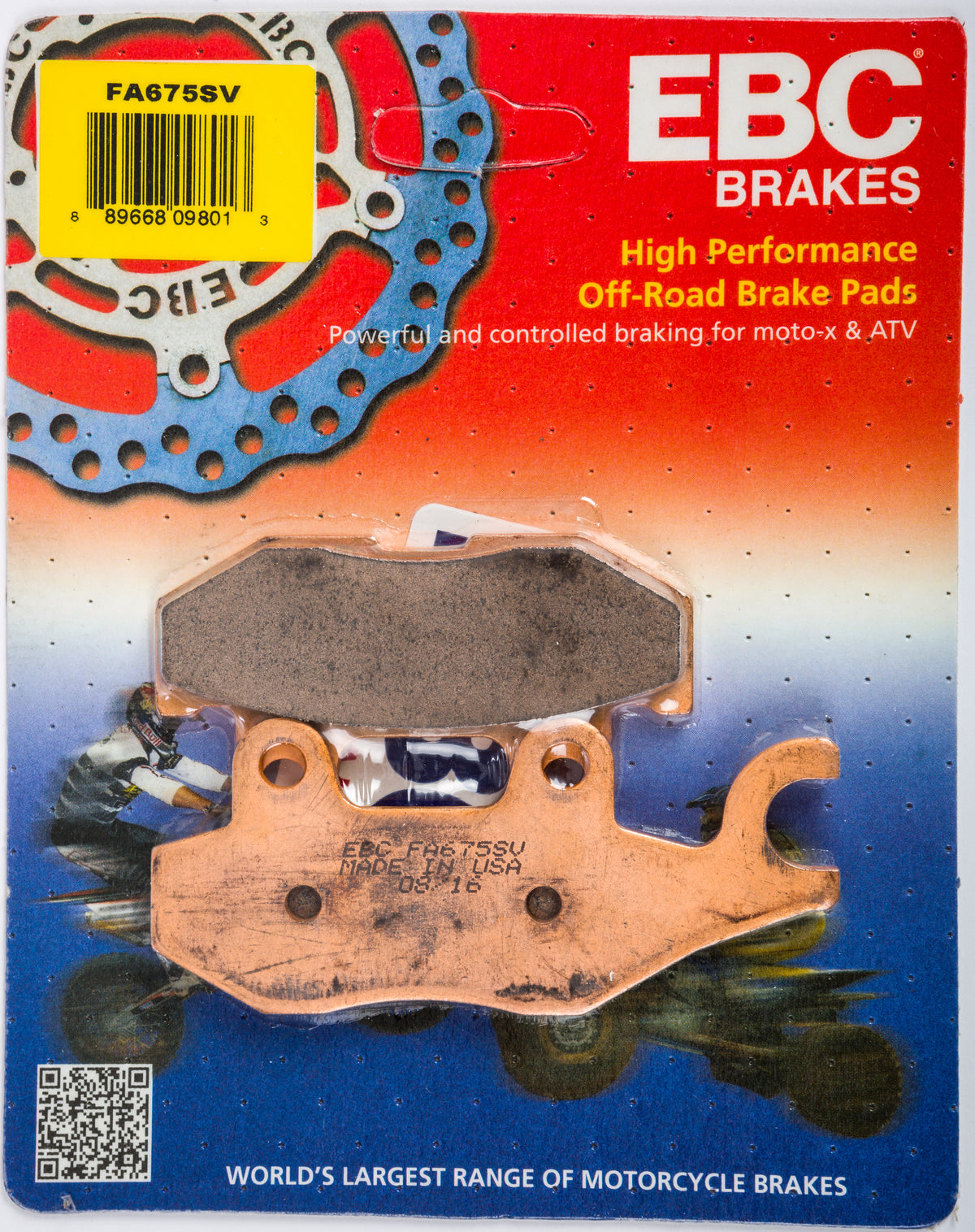 EBC Fa675sv Severe Duty Brake Pads for Yamaha ATV and UTV Models