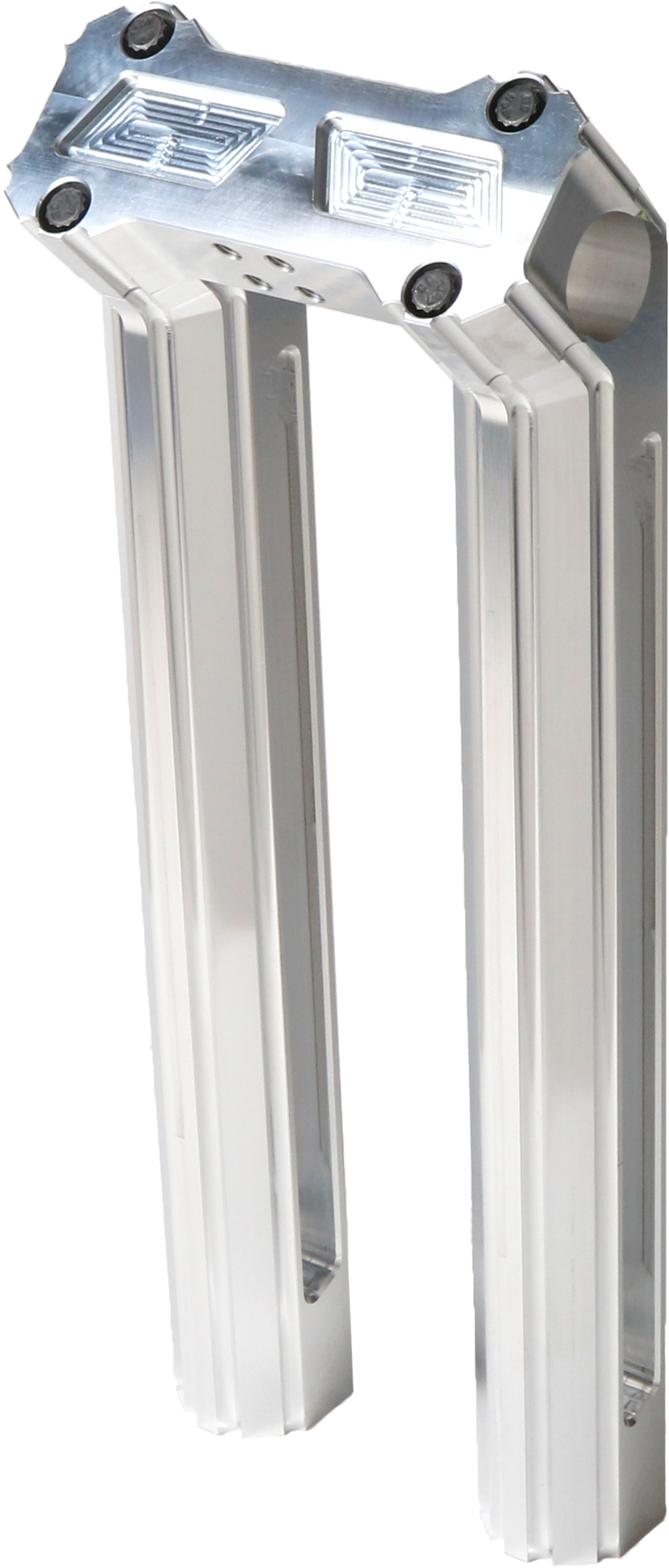 Hoffmann Designs HDB-1014R V-Twin 12-Inch Raw Billet Risers with 60-Degree Kickback for Harley Davidson