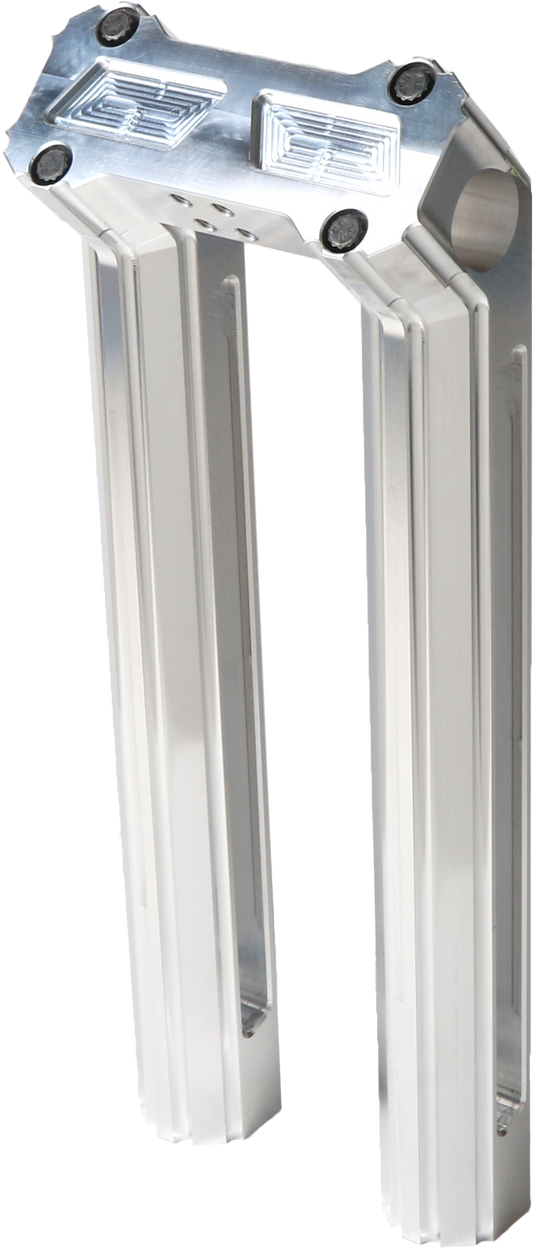Hoffmann Designs HDB-1014R V-Twin 12-Inch Raw Billet Risers with 60-Degree Kickback for Harley Davidson