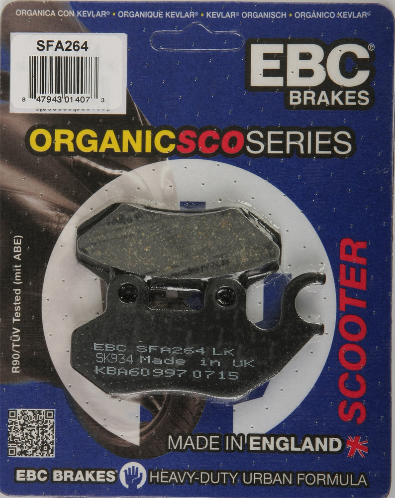 EBC Brakes Organic Brake Pads SFA264 for Zero Electric Scooters