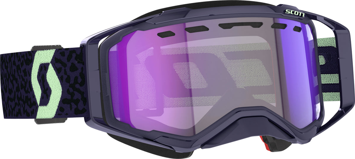Scott Prospect Snow Goggles Dark Purple and Mint Green with Blue Chrome Lens - Part 278603-7696307