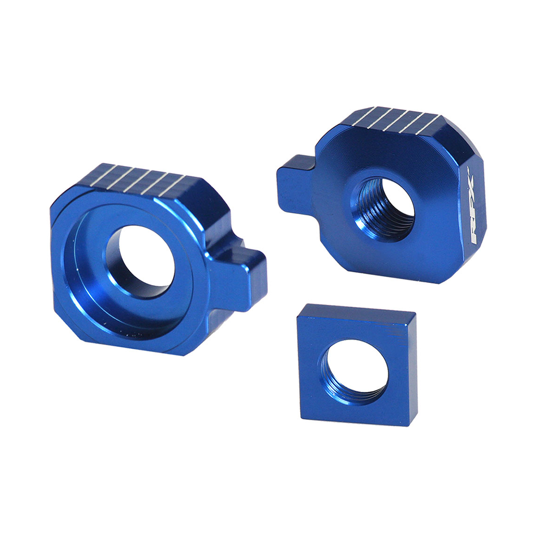RFX Pro Series Rear Axle Blocks for Sherco - Blue CNC Aluminum Drive Components
