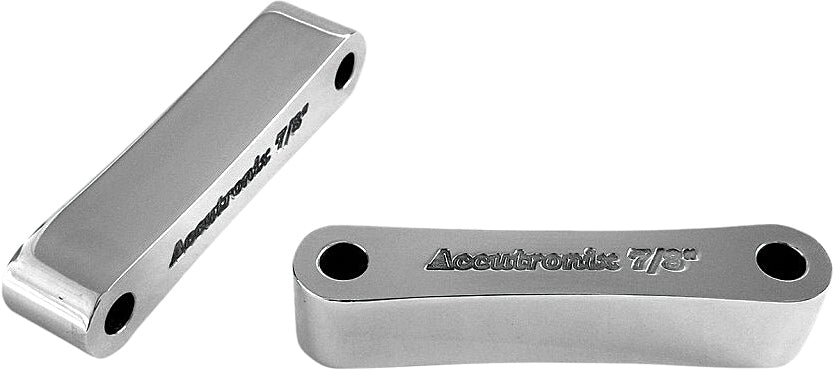 ACCUTRONIX 49mm x 5/8 inch Chrome Smooth Fender Spacers for V-Twin Motorcycles