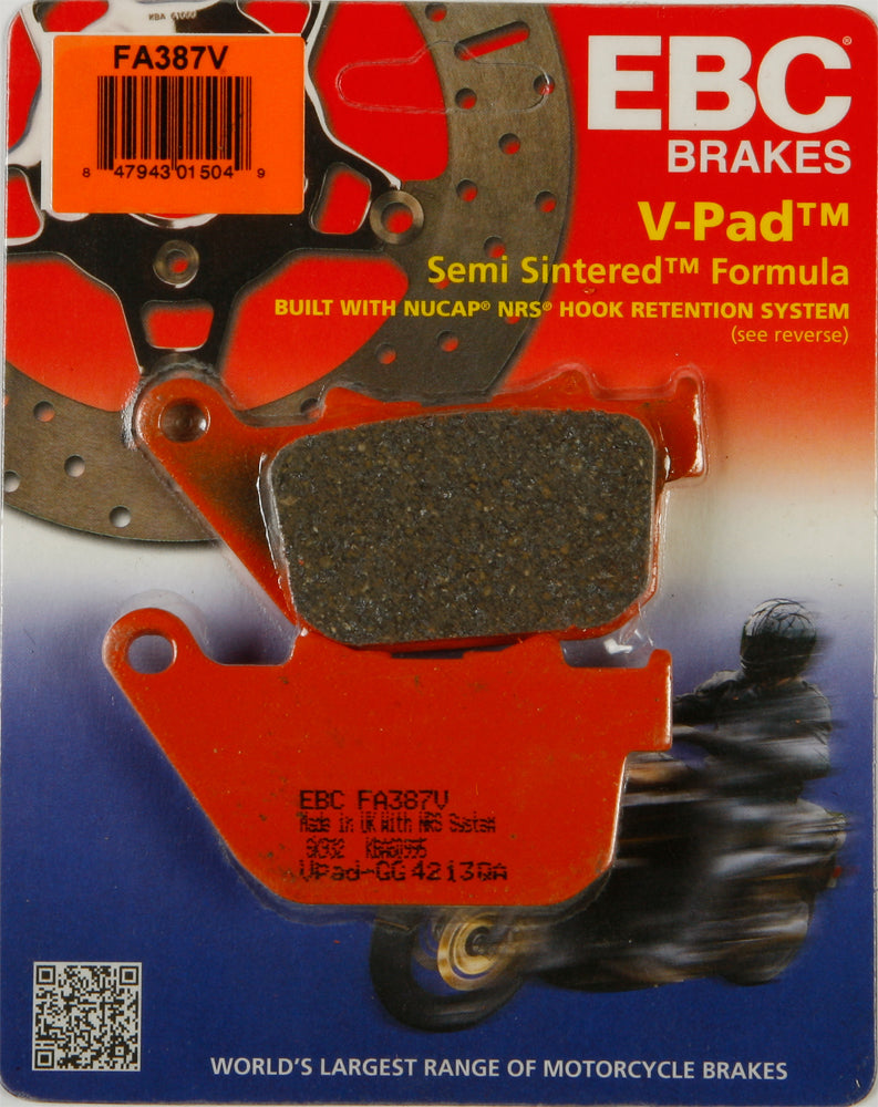EBC Brakes FA387V V Series Brake Pads for Harley Davidson Big Twin Cruisers