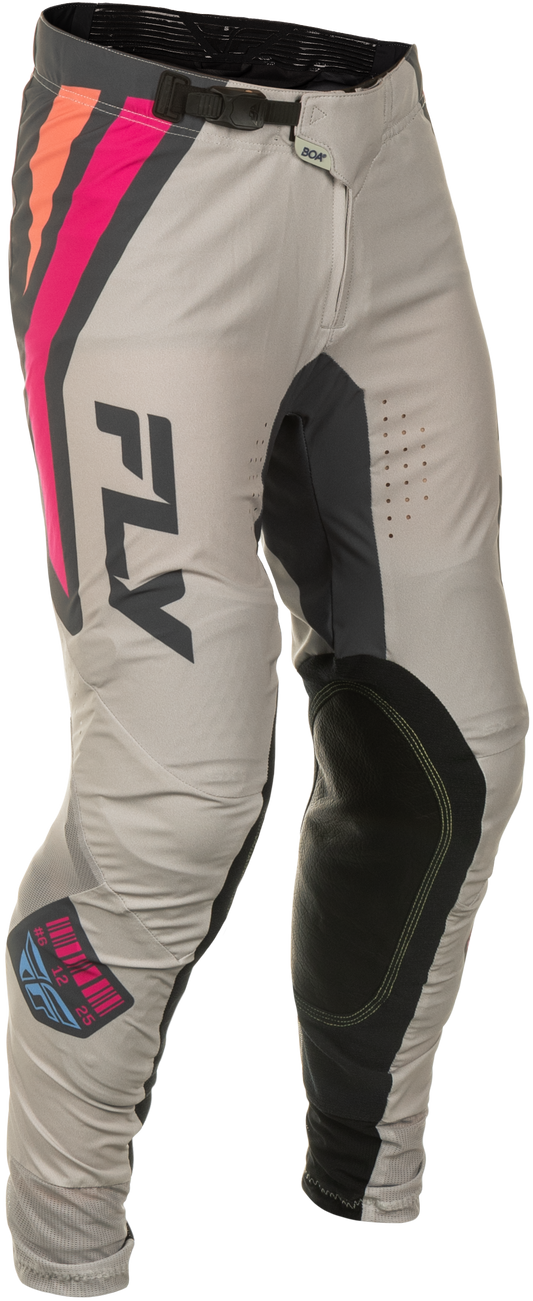 Fly Racing Lite Vice Offroad Pants for Men – Size US 30, Light Grey/Pink/Coral