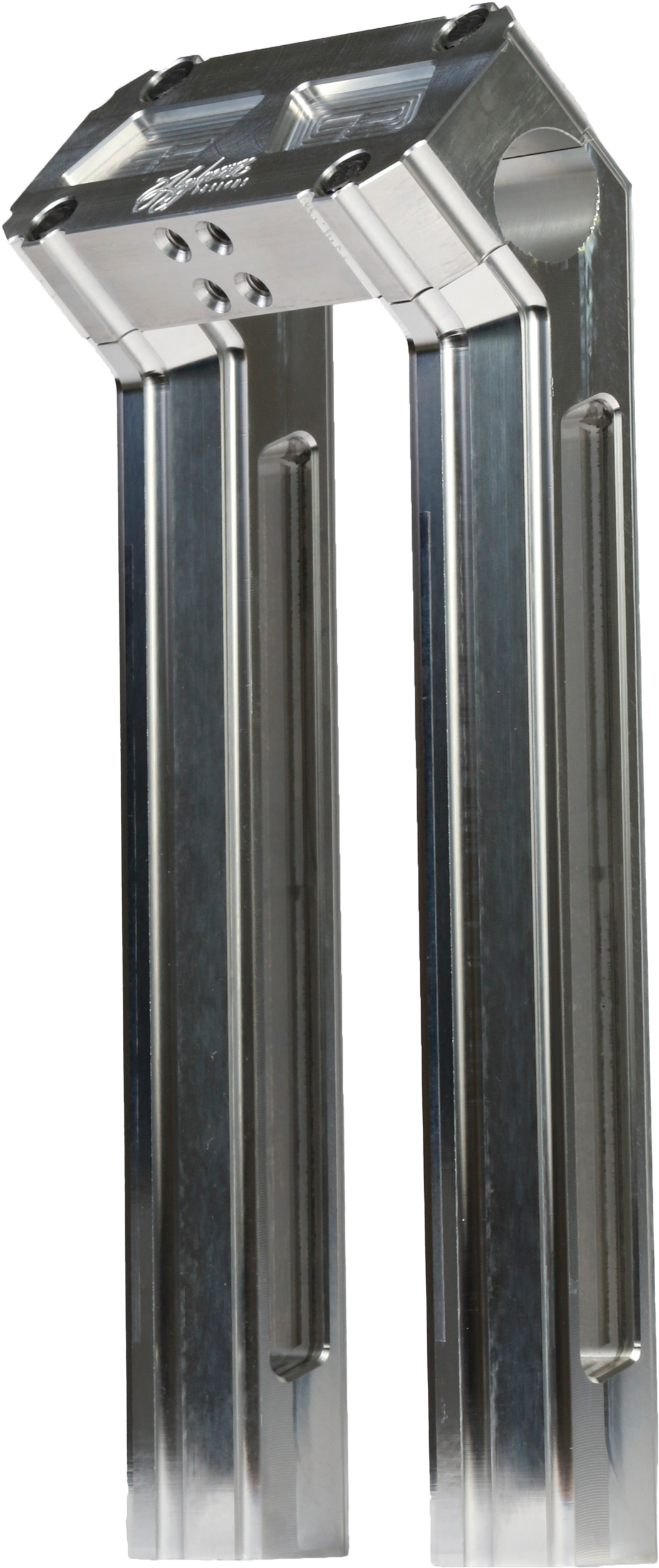 Hofmann Designs HDB-1006R 10-Inch Raw Billet Risers with 60 Degree Kickback for V-Twin Motorcycles