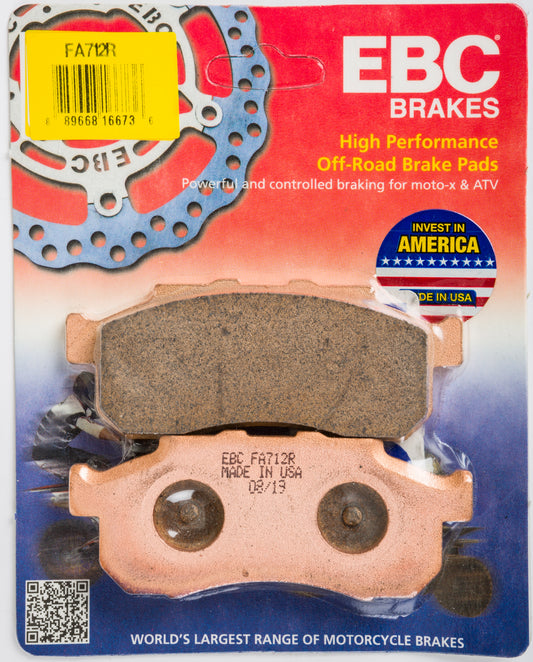 EBC Fa712R Double-H Sintered Superbike Brake Pads for Honda Pioneer 500 and 700
