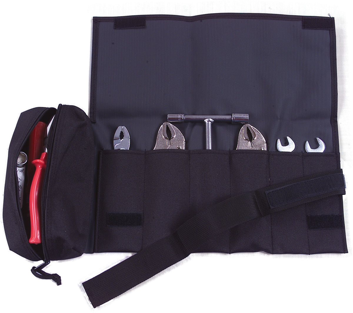 SP1 Deluxe Tool Pouch Black with Multiple Storage Compartments