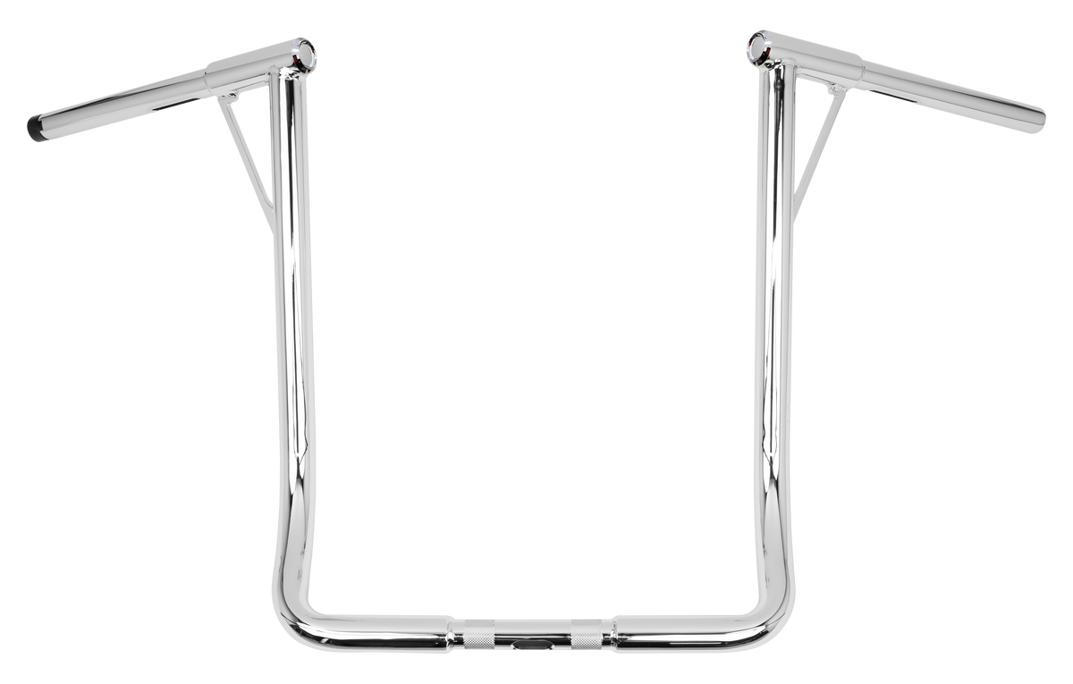 BURLY BRAND Louie Bagger 19-Inch Handlebar for Harley Davidson – Chrome Finish