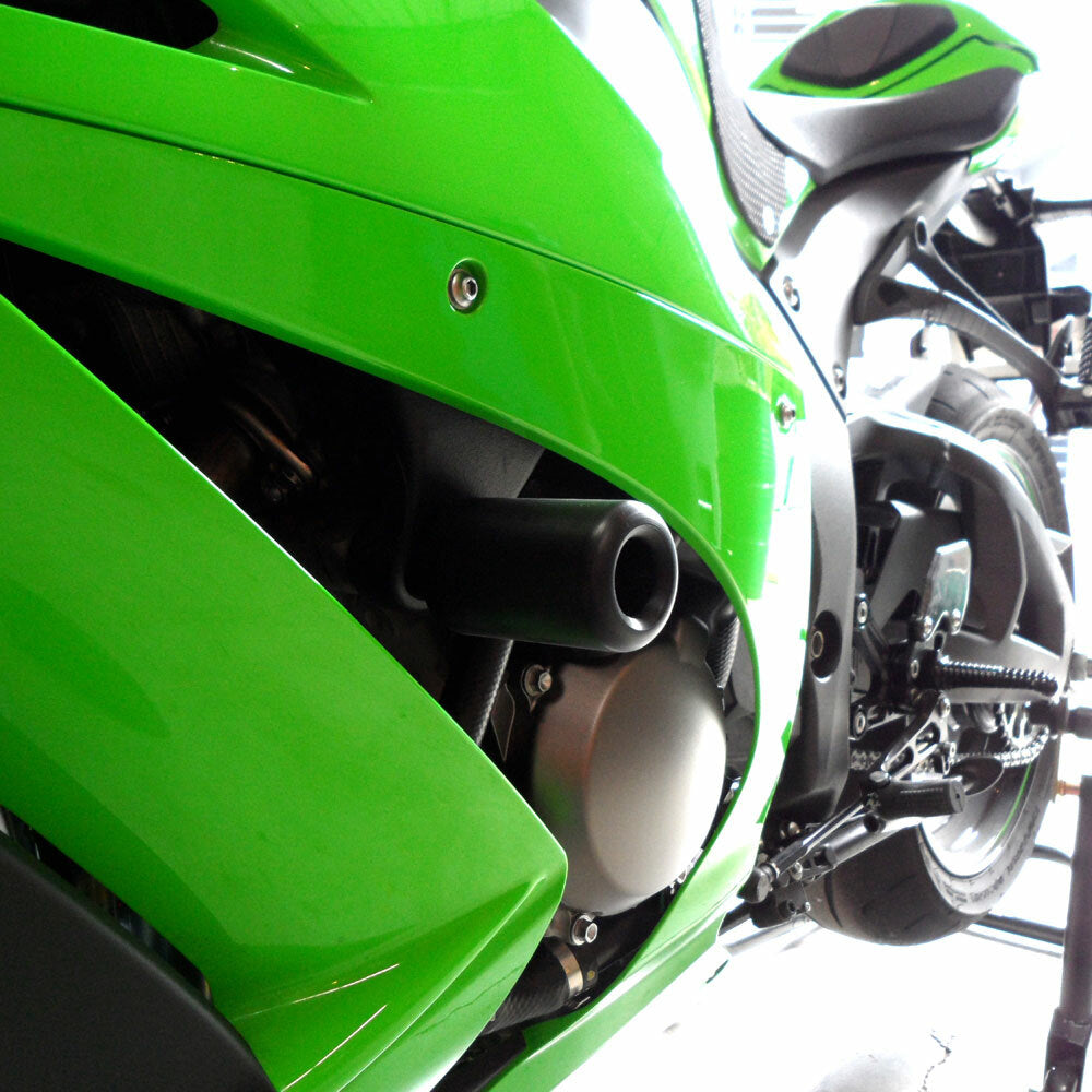 Shogun Motorsports Frame Sliders No Cut Black for Kawasaki Ninja ZX-10R (2011-2015)