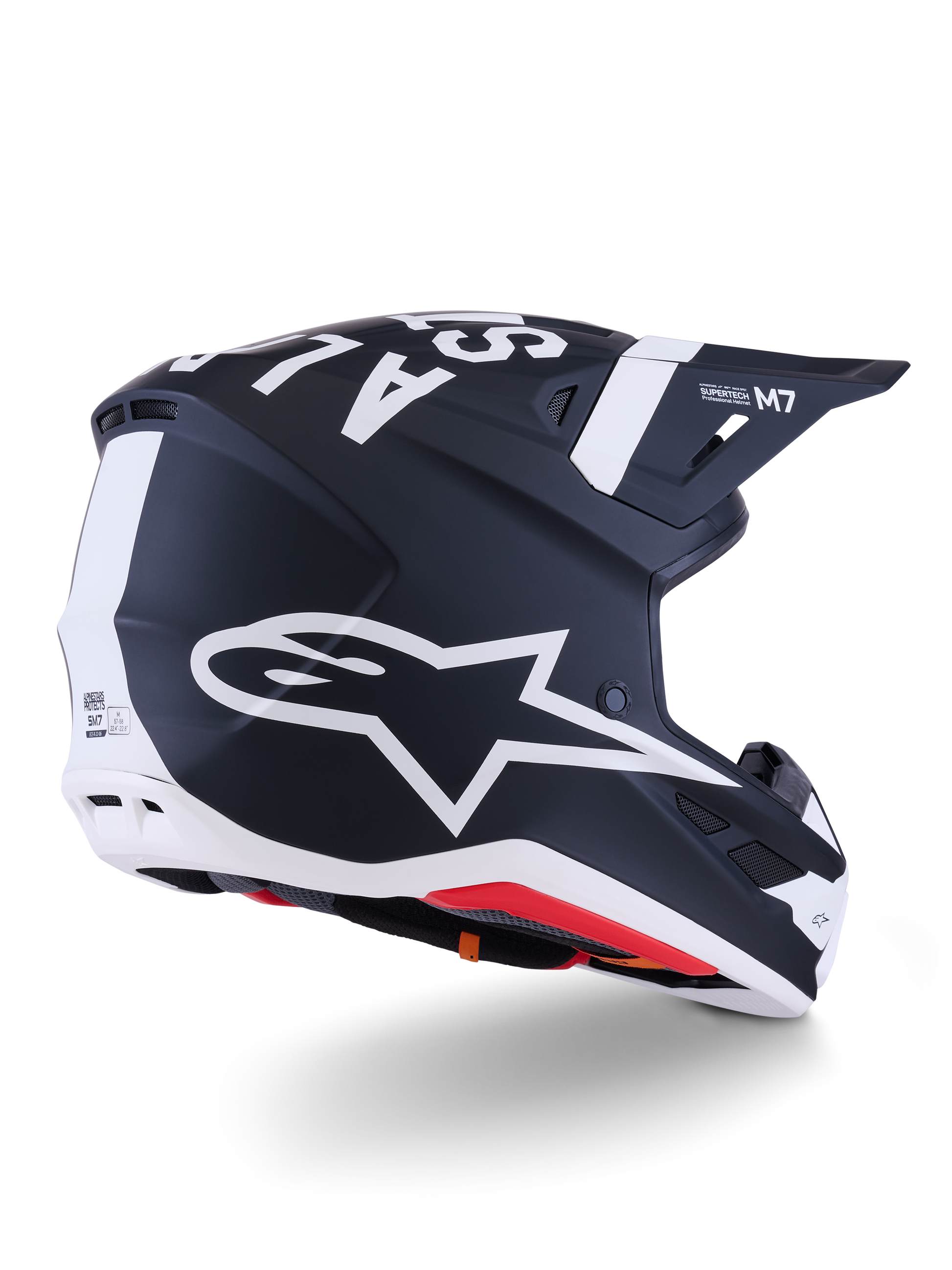 Alpinestars SM7 Dasher Helmet Black and White Matte Small