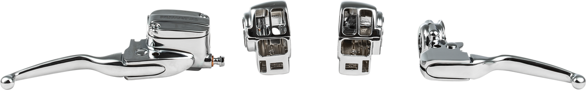 HardDrive Chrome Handlebar Control Kit with Cable Clutch for Harley Davidson Ultra and Road King Models - Part 53602