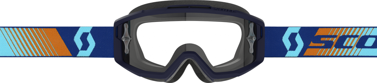SCOTT Split OTG Goggle Royal Blue and Orange with Clear Lens - Offroad Eyewear