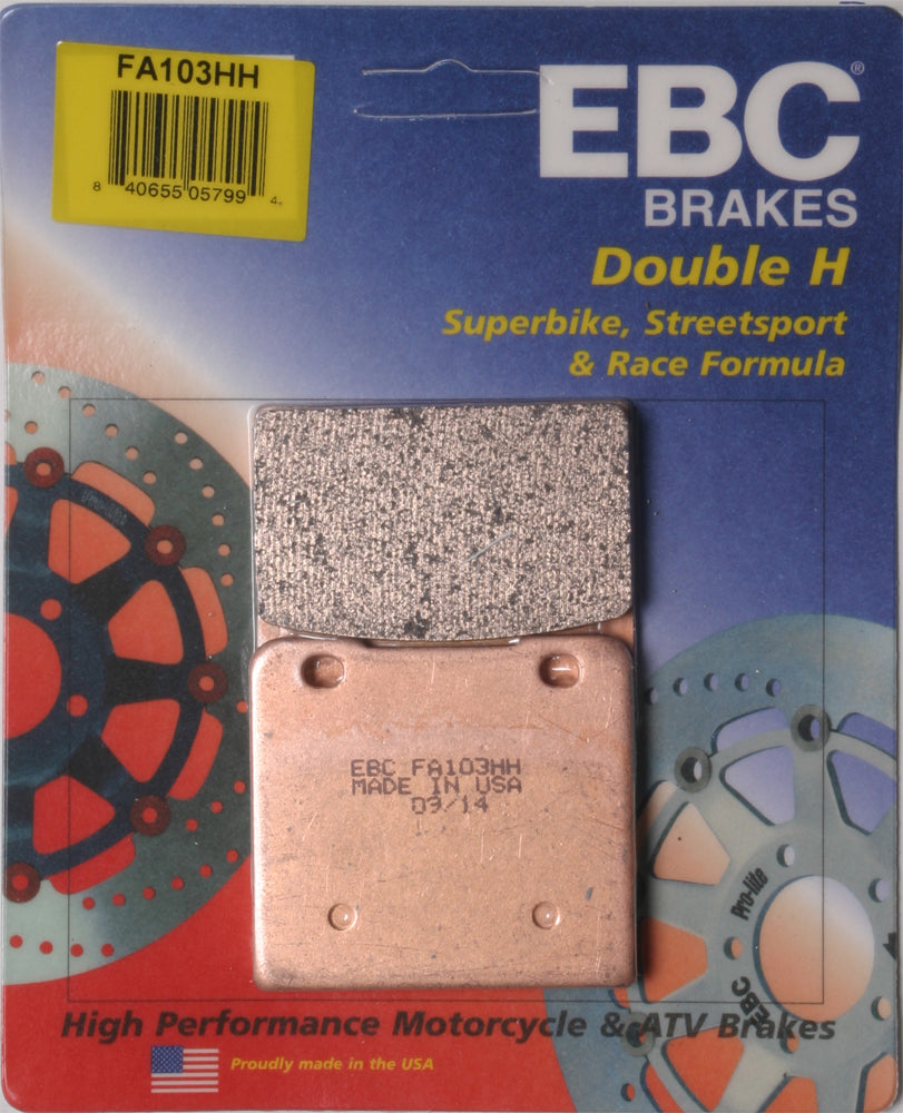 EBC Fa103hh Double H Sintered Brake Pads for Suzuki Motorcycles and Cruisers