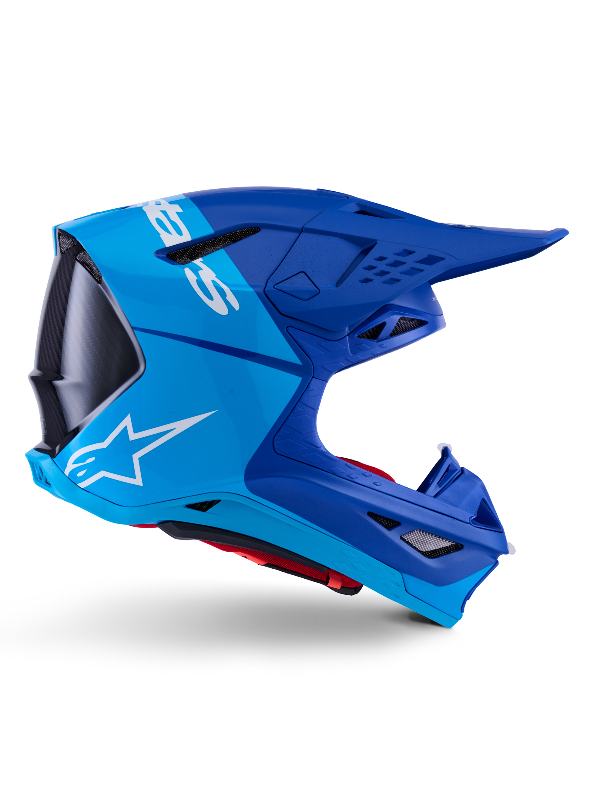 Alpinestars Supertech S M10 Flood Off-Road Helmet in Metallic Blue and Black, Medium Size