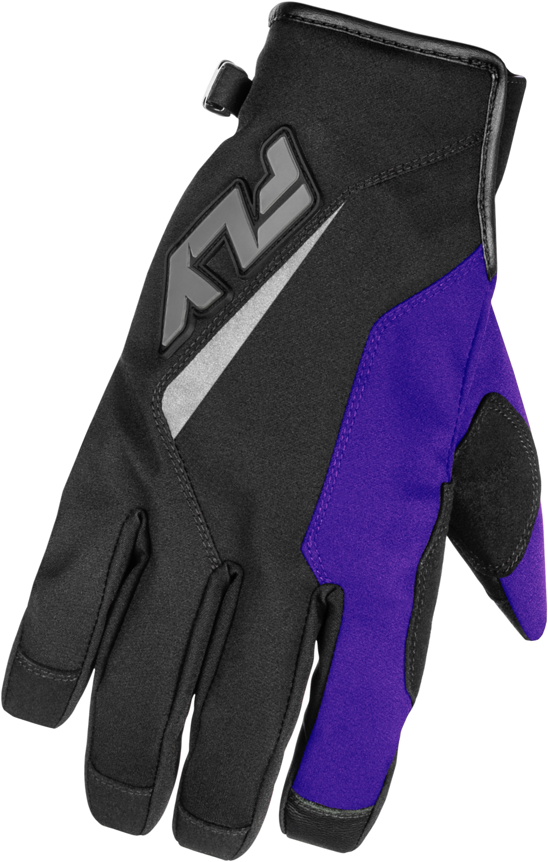 Fly Racing Title Gloves X-Small Black, Purple, and Grey – Snow Motorcycle Gloves with Weatherproof Technology