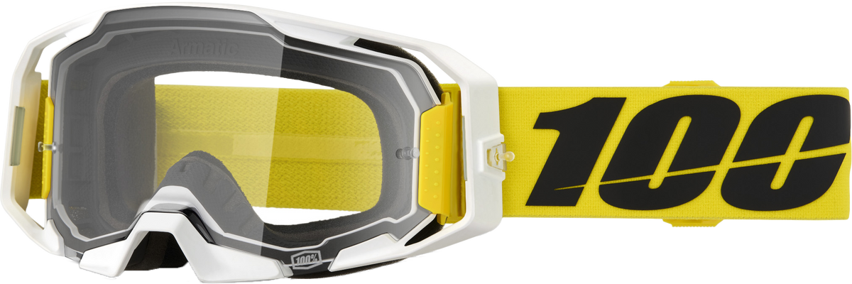 100-Percent Armatic MX Goggle with Clear Lens – High Impact Resistant Eyewear for Offroad Riding