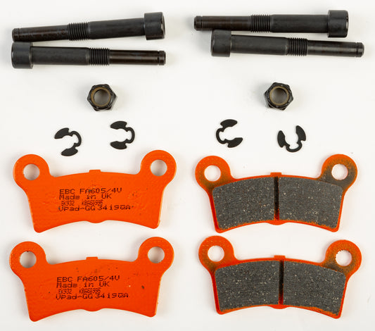 EBC Brakes Fa605/4V Semi Sintered V Series Brake Pads for Harley-Davidson Tri Glide Ultra Classic and Street Glide Trike